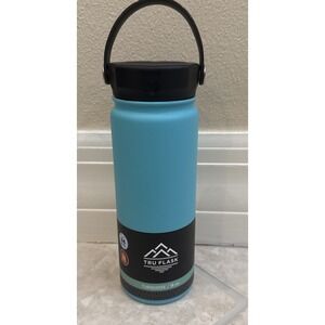 Tru Flask Insulated Bottle 18 oz up 24 Hours Cold 12 Hours Hot PBA Free Turquois